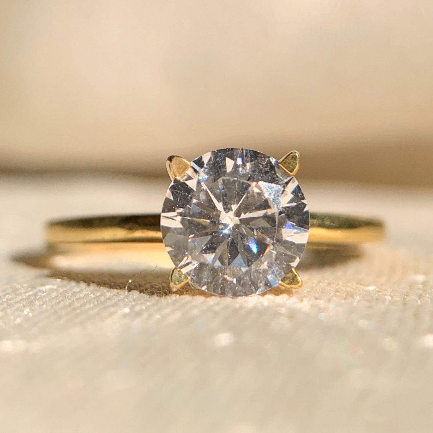 Round Solitaire Diamond Engagement Ring