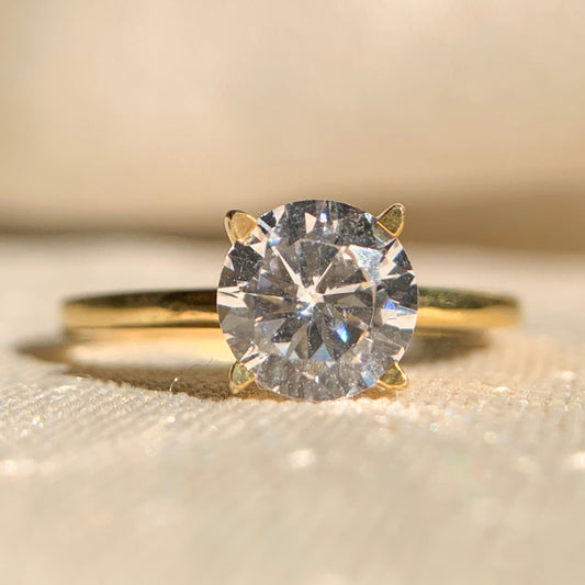 Round Solitaire Diamond Engagement Ring