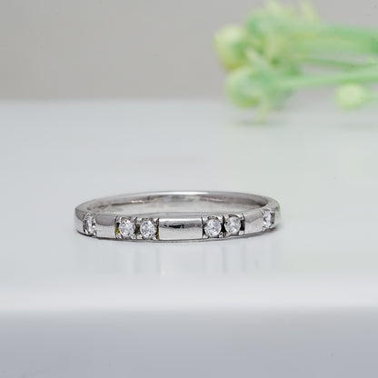  Round-baguette Diamond Half Eternity Ring