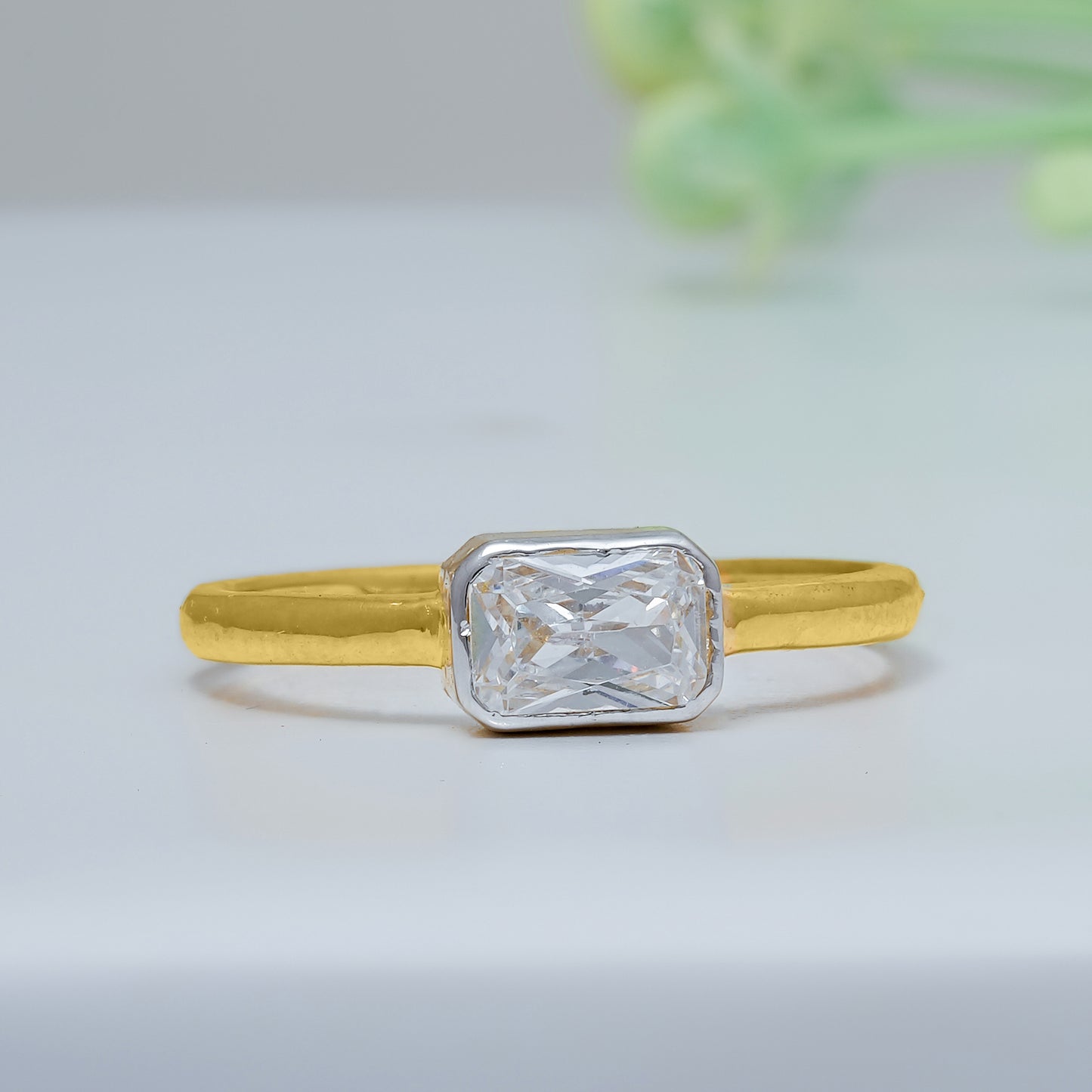 Lab Grown Radiant Diamond Engagement Ring