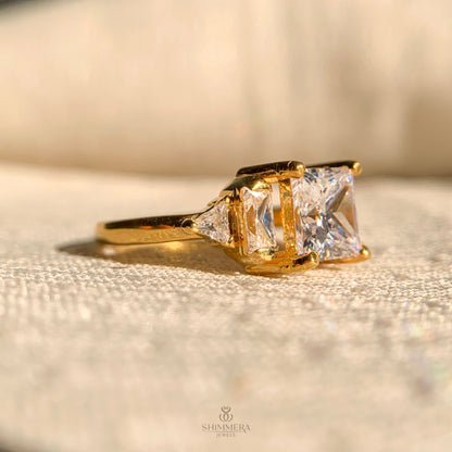 Princess Shape Lab Created Diamond Engagement Ring