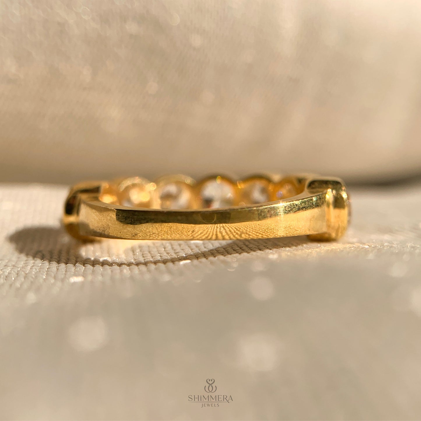 Bezel Set Round Diamond Band