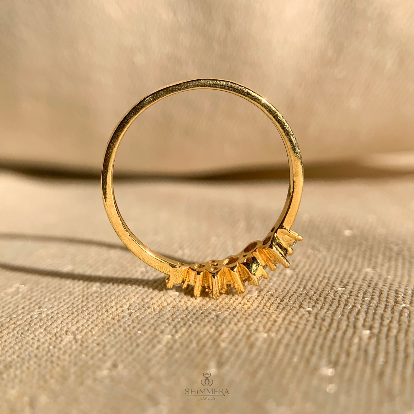 10k Yellow Gold Cluster Diamond Ring
