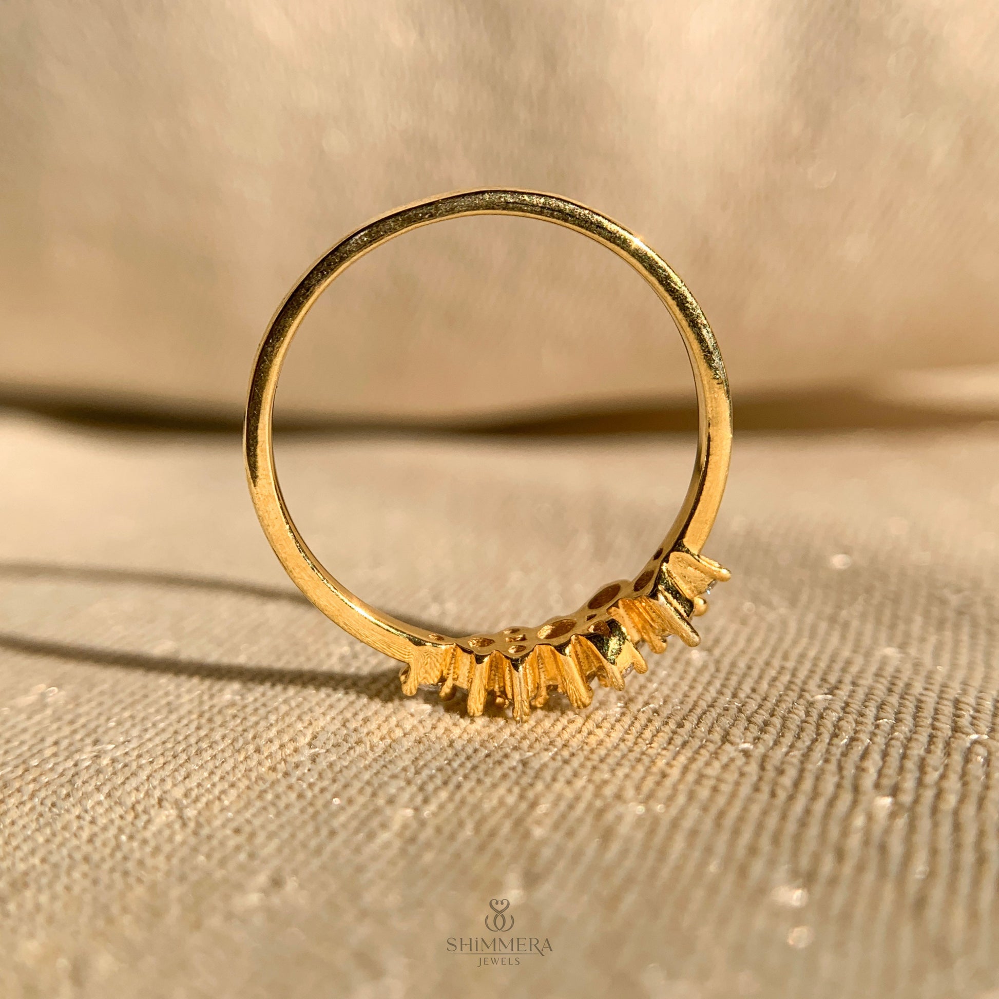 10k Yellow Gold Cluster Diamond Ring

