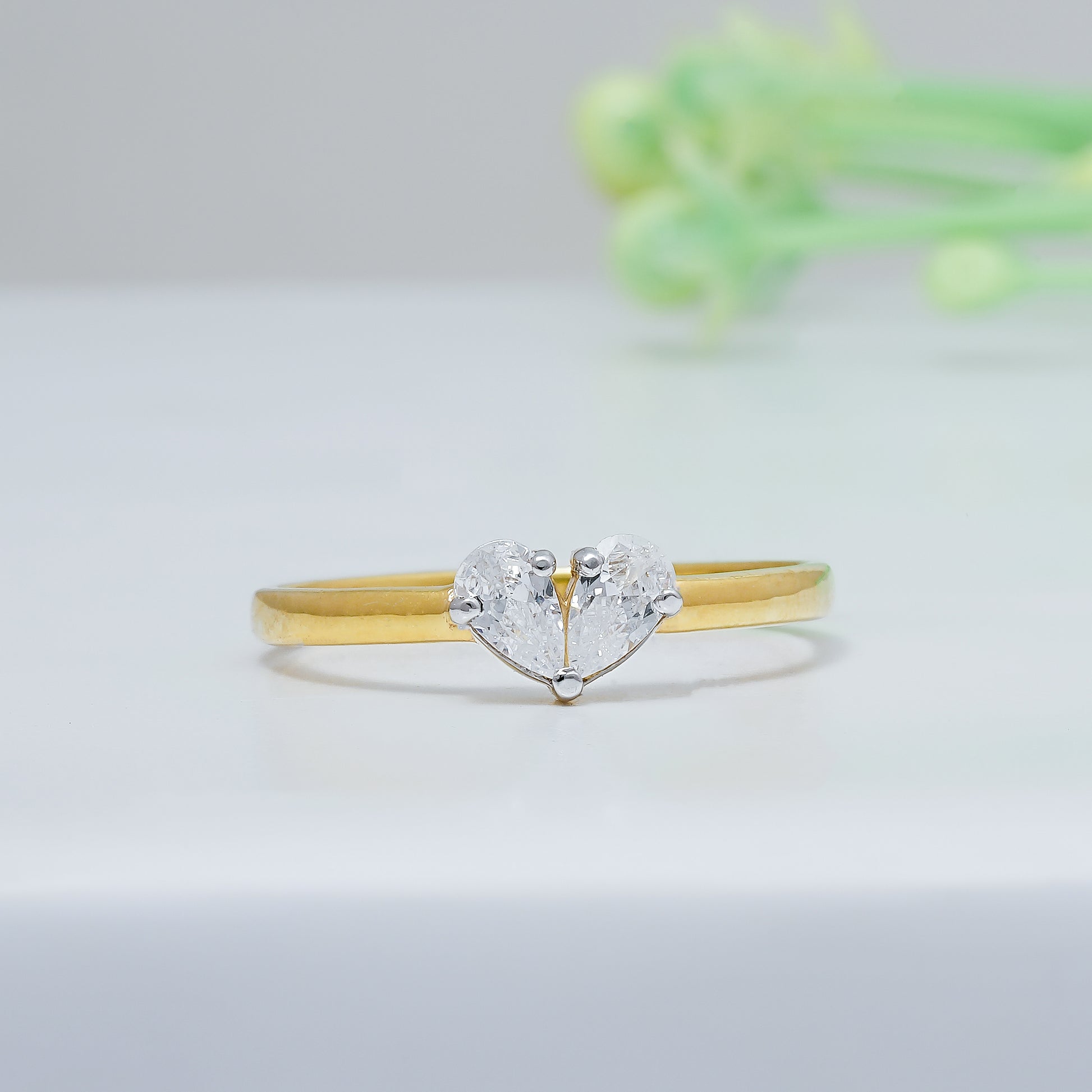 Toi et Moi Double Pear Diamond Engagement Ring 