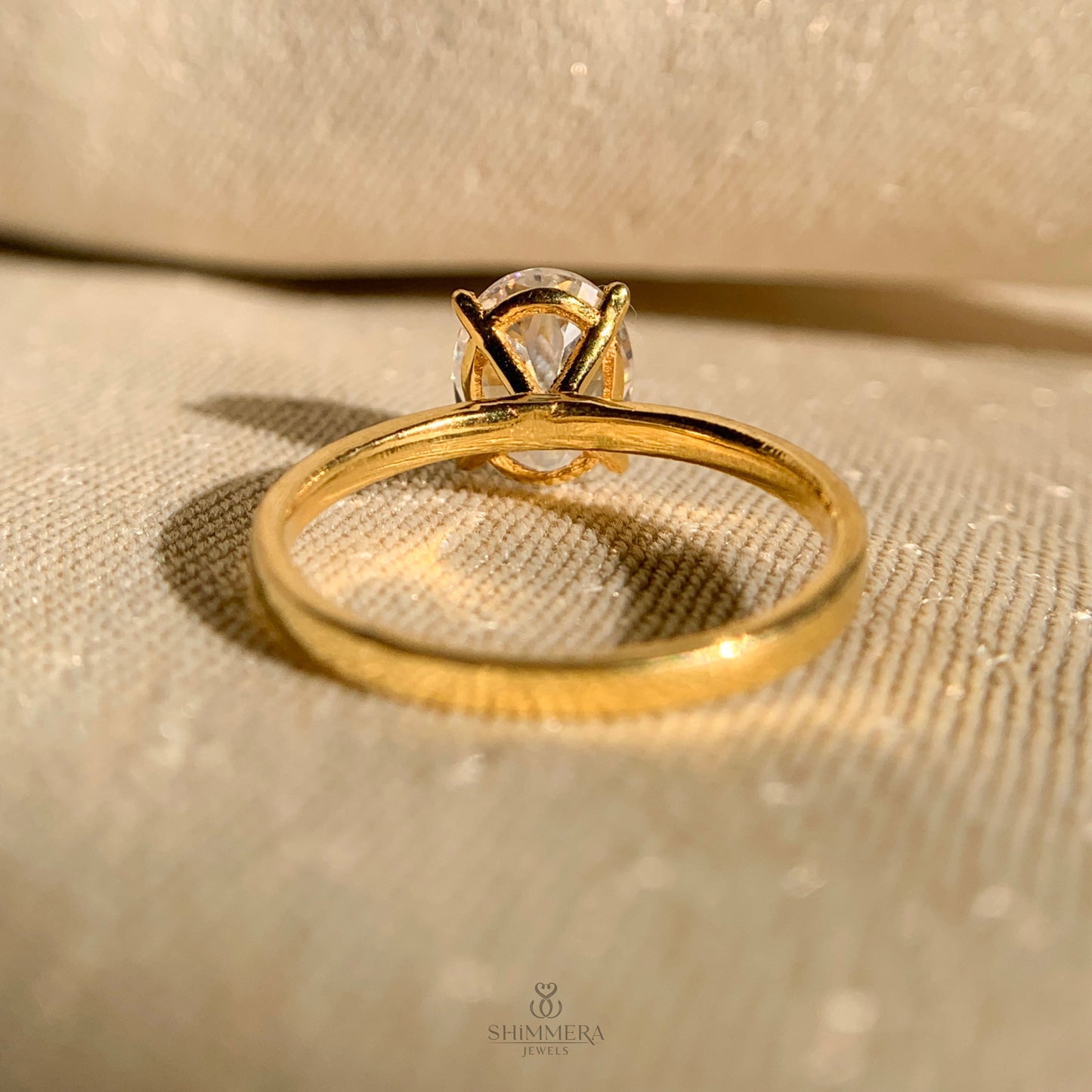 Luxury oval diamond solitaire ring for modern brides