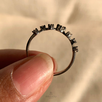 Uneven Round Diamond Fashion Ring for WomenSR100