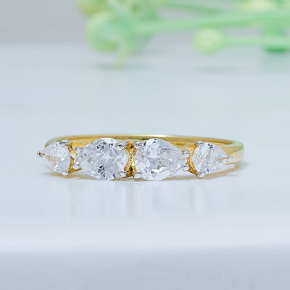 4 Pear Shaped Engagement Ring