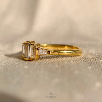 Baguette Cut Diamond 5 Stone Anniversary Ring