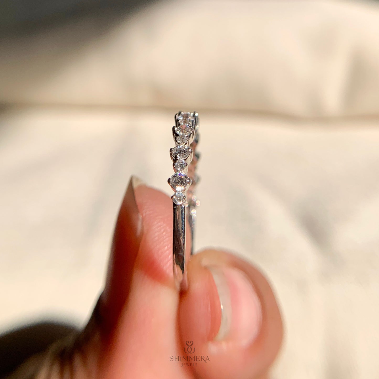 Round Diamond Stackable Eternity Rings