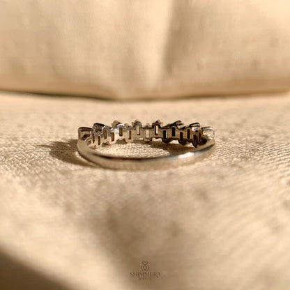 Gold Wedding Bands with Baguette Diamonds