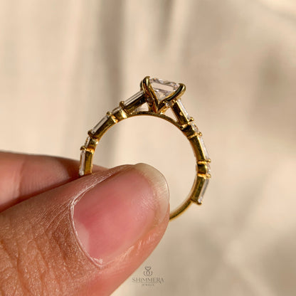 White Gold Princess Cut Engagement Rings