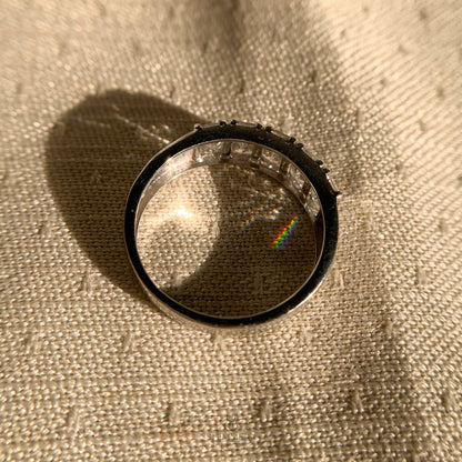 Emerald Shaped Diamond Wedding Band