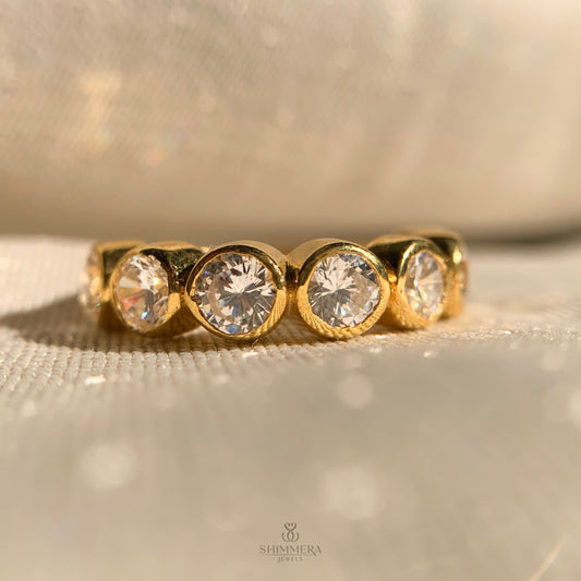 Bezel Set Round Diamond Band