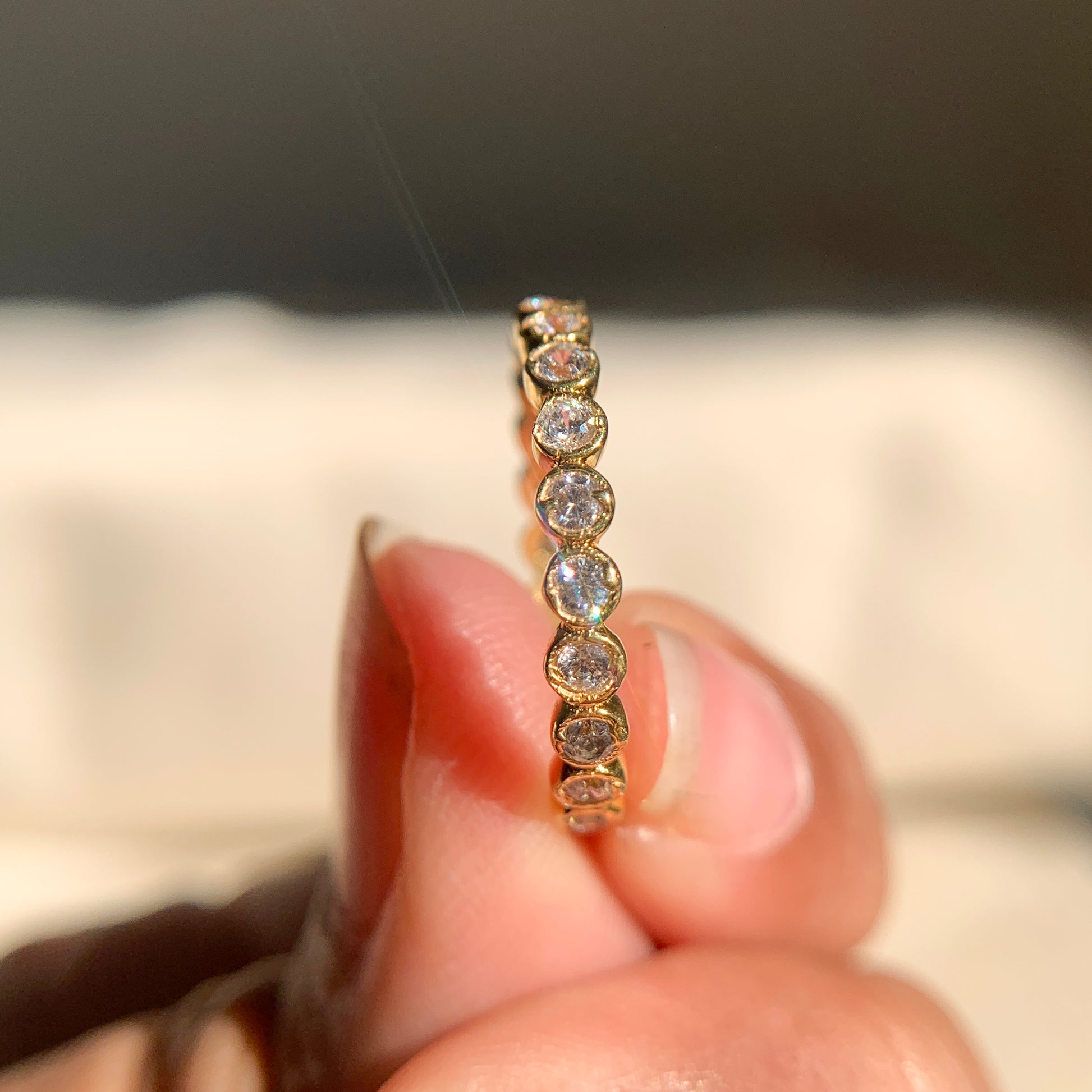 18k 3.0 mm Round Diamond Eternity Band Ring